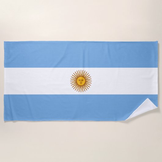 Serviette De Plage Drapeau Patriotique Argentin (Devant)