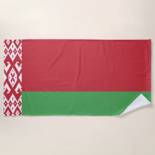 Serviette De Plage Drapeau patriotique biélorusse (Devant)