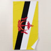 Serviette De Plage Drapeau patriotique de Brunei (Devant)