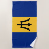 Serviette De Plage Drapeau patriotique de la Barbade (Devant)