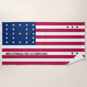 Serviette De Plage Drapeau patriotique de l'atoll de Bikini