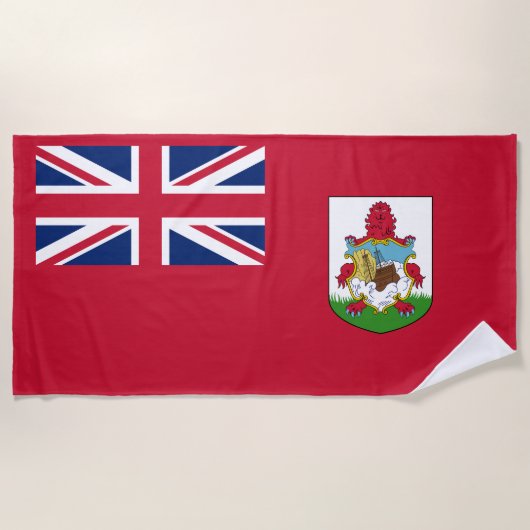 Serviette De Plage Drapeau patriotique des Bermudes (Devant)