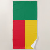 Serviette De Plage Drapeau patriotique du Bénin (Devant)