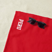 Serviette De Plage Drapeau Pérou Splendide patriotique (En situation)