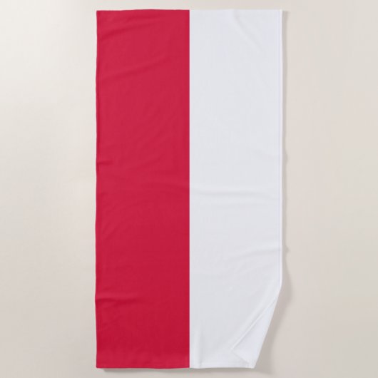Serviette De Plage Drapeau Pologne (Devant)