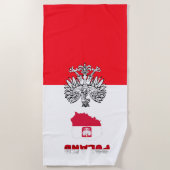 Serviette De Plage Drapeau polonais (Devant)