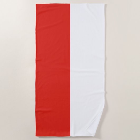 Serviette De Plage Drapeau polonais (Devant)
