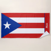 Serviette De Plage Drapeau portoricain (Devant)