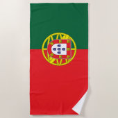 Serviette De Plage Drapeau Portugal (Devant)