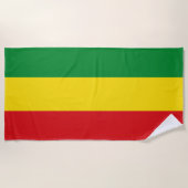 Serviette De Plage Drapeau rastafarien Rasta Ethiopie (Devant)