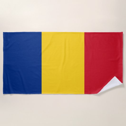 Serviette De Plage Drapeau roumain (Devant)