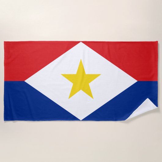 Serviette De Plage Drapeau Saba (Devant)