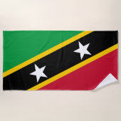 Serviette De Plage Drapeau Saint-Kitts-et-Nevis (Devant)