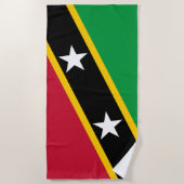 Serviette De Plage Drapeau Saint-Kitts-et-Nevis (Devant)