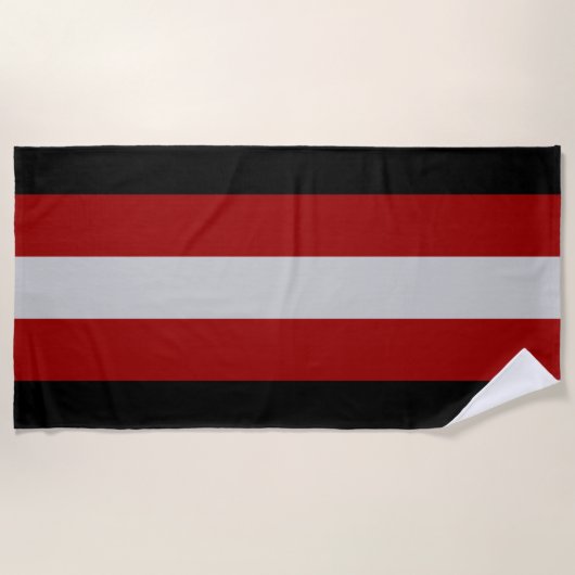Serviette De Plage Drapeau satanique (Satanisme) (Devant)