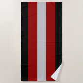 Serviette De Plage Drapeau satanique (Satanisme) (Devant)