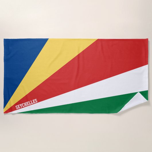 Serviette De Plage Drapeau seychellois Splendide Patriotique (Devant)