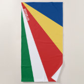 Serviette De Plage Drapeau seychellois Splendide Patriotique (Devant)