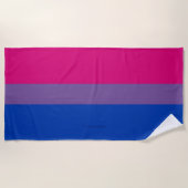 Serviette De Plage Drapeau SlipperyJoe's Bisexual Pride lavande-rose (Devant)