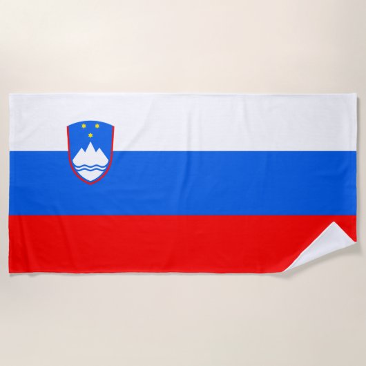 Serviette De Plage Drapeau slovène (Devant)