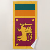 Serviette De Plage Drapeau Sri Lanka (Devant)