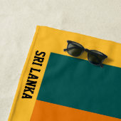 Serviette De Plage Drapeau Sri Lanka Splendide patriotique (En situation)