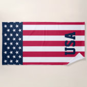 Serviette De Plage Drapeau Stars et Stripes USA (Devant)