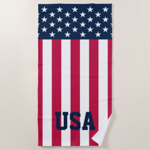 Serviette De Plage Drapeau Stars et Stripes USA