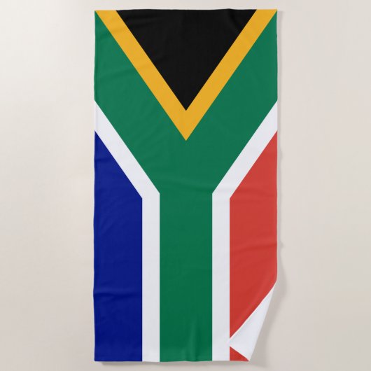Serviette De Plage Drapeau sud-africain (Devant)