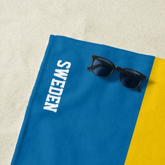 Serviette De Plage Drapeau Suède Splendide patriotique (En situation)