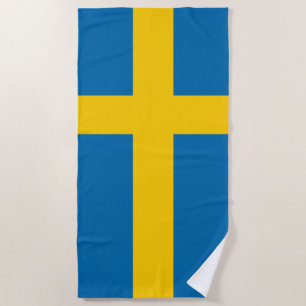 Serviette De Plage Drapeau suédois