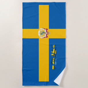 Serviette De Plage Drapeau suédois