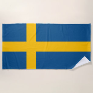 Serviette De Plage Drapeau suédois