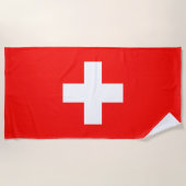 Serviette De Plage Drapeau Suisse (Devant)
