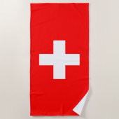 Serviette De Plage Drapeau Suisse (Devant)
