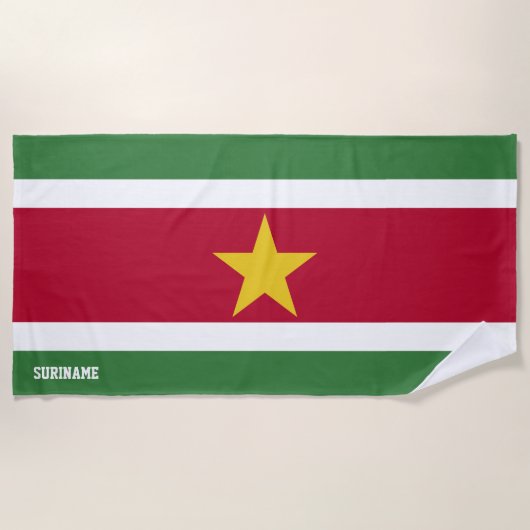 Serviette De Plage Drapeau Suriname Splendid Patriotic (Devant)