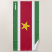 Serviette De Plage Drapeau Suriname Splendid Patriotic (Devant)