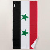 Serviette De Plage Drapeau syrien Splendide patriotique (Devant)