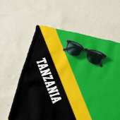 Serviette De Plage Drapeau Tanzanie Splendide Patriotique (En situation)