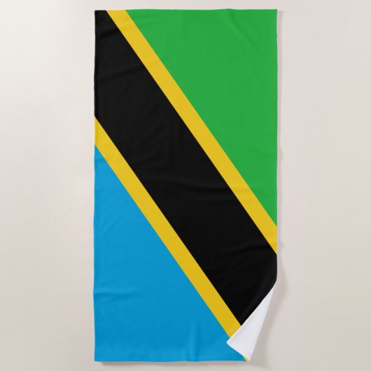 Serviette De Plage Drapeau tanzanien (Devant)