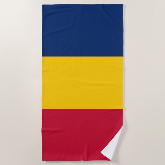 Serviette De Plage Drapeau Tchad (Devant)