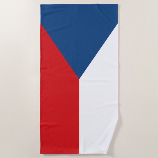 Serviette De Plage Drapeau tchèque Beach Towel (Devant)