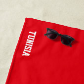 Serviette De Plage Drapeau Tunisie Splendide patriotique (En situation)