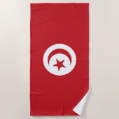 Serviette De Plage Drapeau tunisien (Devant)