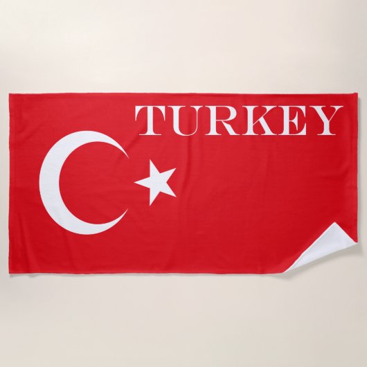Serviette De Plage Drapeau turc (Devant)