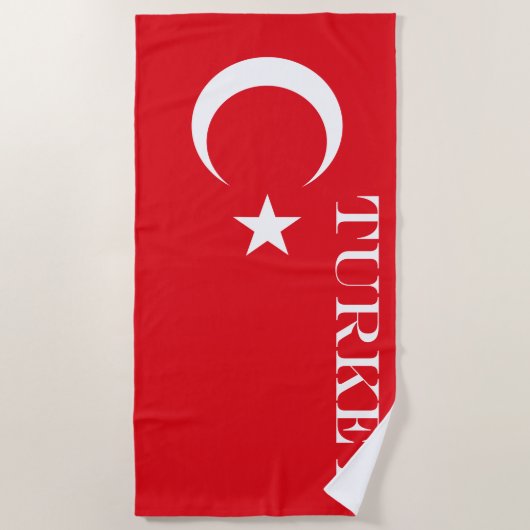 Serviette De Plage Drapeau turc (Devant)