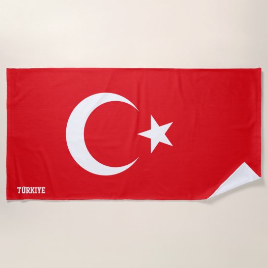 Serviette De Plage Drapeau Turquie Splendide patriotique (Devant)