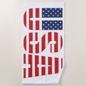 Serviette de plage - Drapeau USA (Devant)