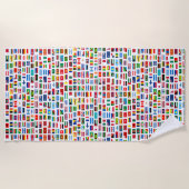Serviette De Plage Drapeaux mondiaux (Devant)