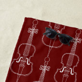 Serviette De Plage Drawing du violoncelle (En situation)